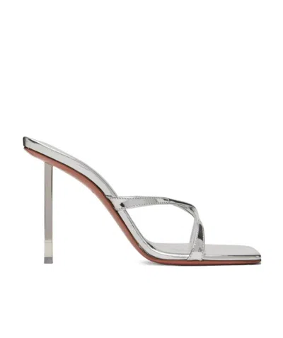 Amina Muaddi Suit-style High-heeled Sandals In White