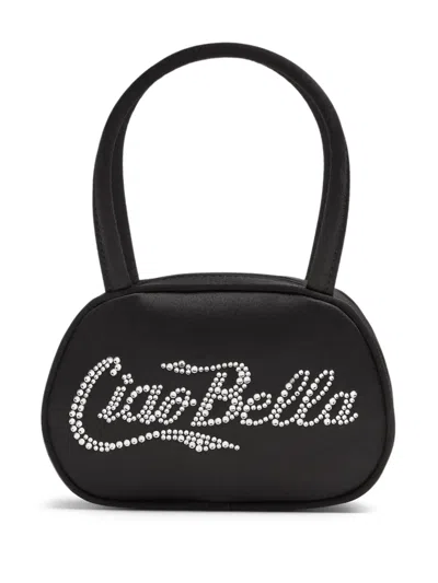 Amina Muaddi Super Amini Crystal-embellished Tote Bag In Black