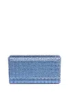 Amina Muaddi Super Amini Paloma Clutch In Blue