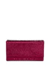 Amina Muaddi Super Amini Paloma Ruby Clutch In Pink