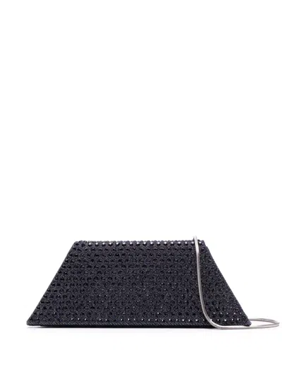 Amina Muaddi Superamini Yigit Clutch In Blue