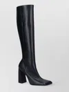 Amina Muaddi High-heeled Boots With Square Head In Blue