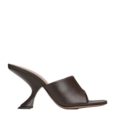 Amina Muaddi Taylor 90 High-heeled Sandals In Brown