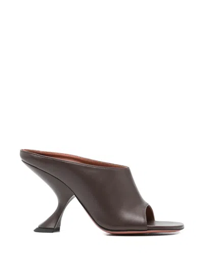 Amina Muaddi Taylor Open Toe Mules In Multi