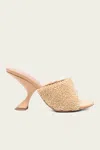 Amina Muaddi 95mm Taylor Raffia Sculpted-heel Sandals