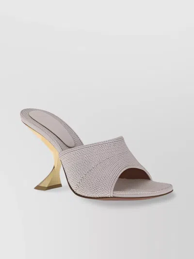 Amina Muaddi Taylor Sandals Geometric Heel