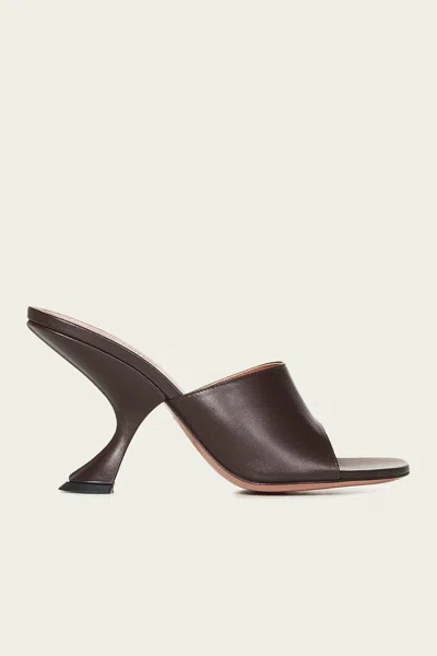Amina Muaddi Taylor Slipper 90 In Coffee Nappa