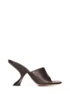 Amina Muaddi Leather Taylor Heeled Mules 90