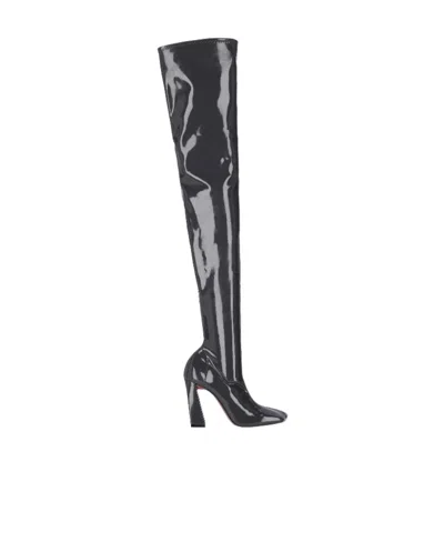 AMINA MUADDI THICK HEEL BOOTS