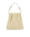 Amina Muaddi Iovry Nappa Leather Vittoria Crystal Handbag In Nude
