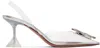 Amina Muaddi Transparent Begum Glass Slingback Heels In Transparent