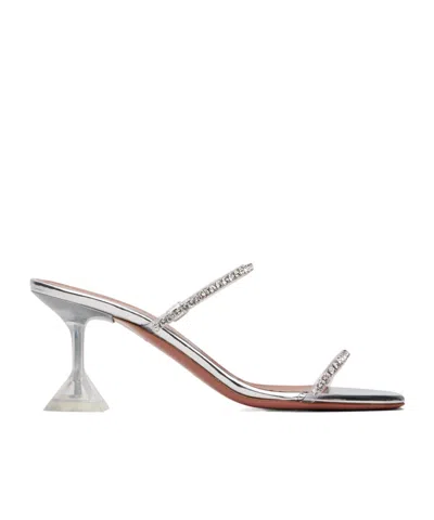 AMINA MUADDI TRANSPARENT GILDA GLASS 70 HIGH-HEELED SANDALS