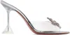 AMINA MUADDI TRANSPARENT ROSIE GLASS SLIPPER HEELED SANDALS