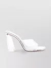 Amina Muaddi Transparent Strap Block Heel Mules