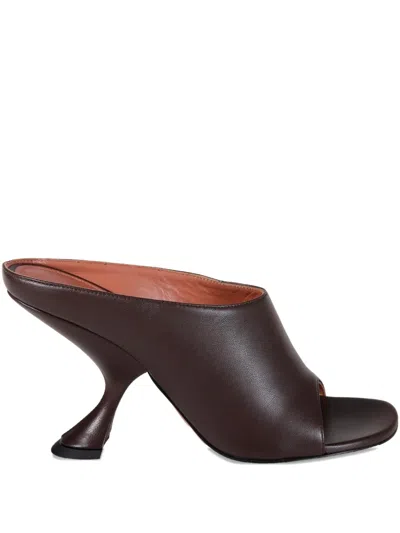 Amina Muaddi Uma Open-toe Sandals In Brown