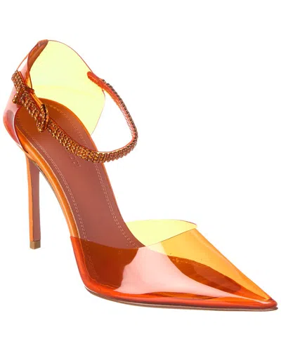 AMINA MUADDI AMINA MUADDI URSINA GLASS 105 VINYL & LEATHER PUMP