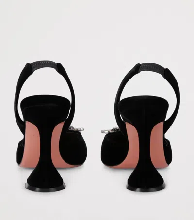 Amina Muaddi Velvet Begum Slingback Pumps 95