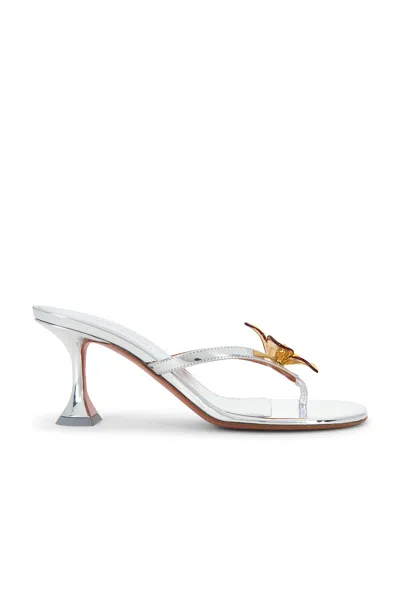 Amina Muaddi Vittoria 70 Thong Sandal In White