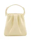 Amina Muaddi Vittoria Logo Printed Embellished Handle Bag In Neutrals