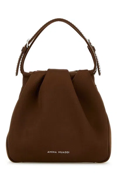 Amina Muaddi Mini Vittoria Crystal Hand Women In Brown