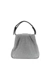 Amina Muaddi Vittoria Full Crystal Handbag In Black