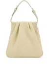 Amina Muaddi Iovry Nappa Leather Vittoria Crystal Handbag In Neutrals