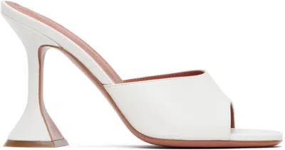 Amina Muaddi Lupita Slipper 70 Nappa Leather Sandals In White