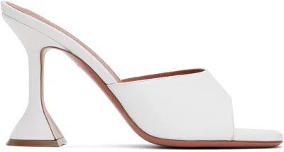 Amina Muaddi Lupita Slipper 70 Nappa Leather Sandals In White