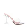 Amina Muaddi Transparent Pvc Lupita Glass Mules