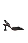 Amina Muaddi Pointed Toe Embellished Heel Sandals