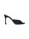 Amina Muaddi Alexa Slipper 90 Open-toed Heels Sandals In Black