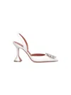 Amina Muaddi Begum Slingback Pumps In White