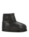 Amina Muaddi Woman Ankle Boots Black Size 7 Leather In Black