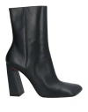Amina Muaddi Woman Ankle Boots Black Size 6 Leather