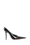 Amina Muaddi Patent Leather Anok Mules 105 Mm In Black