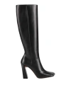 Amina Muaddi Woman Boot Black Size 7.5 Leather In Black