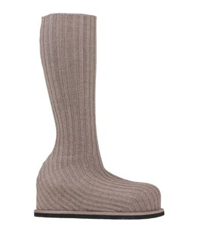 AMINA MUADDI AMINA MUADDI WOMAN BOOT TAUPE SIZE 8 TEXTILE FIBERS