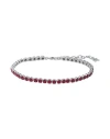 Amina Muaddi Woman Bracelet Garnet Size - Metal, Crystal In Red