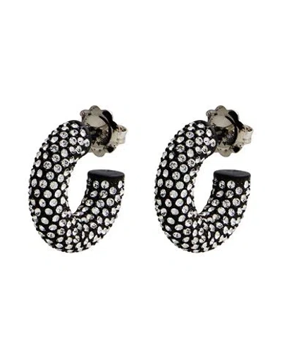 Amina Muaddi Woman Earrings Black Size - Metal