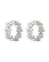 Amina Muaddi Woman Earrings Silver Size - Bronze, Crystal, Swarovski Crystal In Silver