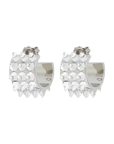 Amina Muaddi Woman Earrings Silver Size - Metal