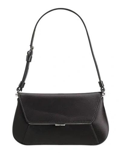 Amina Muaddi Woman Handbag Black Size - Textile Fibers