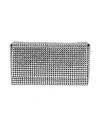 Amina Muaddi Superamini Paloma Crystal-embellished Satin Clutch In Black