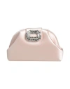 Amina Muaddi Woman Handbag Blush Size - Textile Fibers In Pink