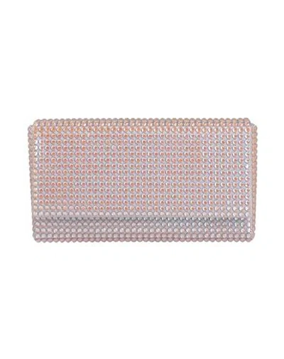 Amina Muaddi Woman Handbag Blush Size - Textile Fibers In Pink