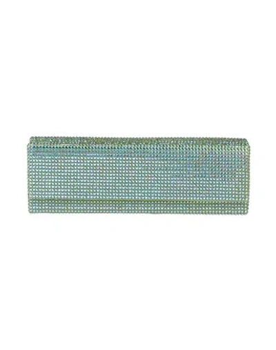 Amina Muaddi Woman Handbag Light Green Size - Textile Fibers In Green