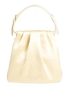 Amina Muaddi Woman Handbag Pastel Yellow Size - Textile Fibers