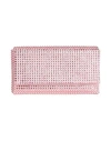 Amina Muaddi Paloma Crystal-embellished Satin Clutch In Pink