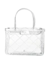 Amina Muaddi Woman Handbag Transparent Size - Pvc - Polyvinyl Chloride, Textile Fibers