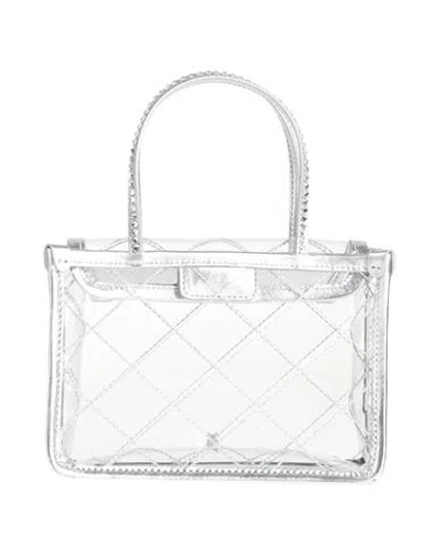 Amina Muaddi Woman Handbag Transparent Size - Pvc - Polyvinyl Chloride, Textile Fibers